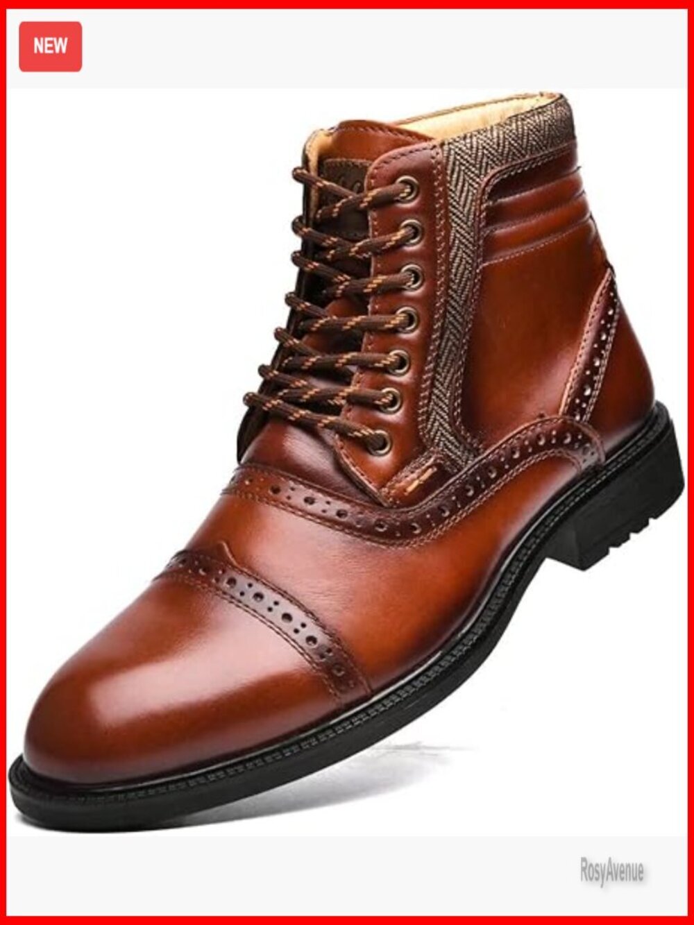 Leather Ankle Boots with Zipper, Comfortable Oxford Chelsea Work Boot